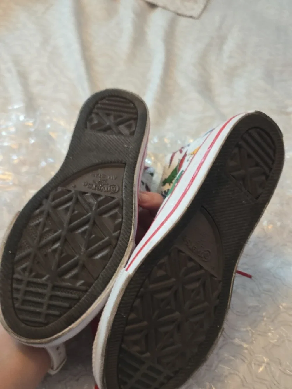 Converse Kids Size 13 Dinosaur Hi-Tops